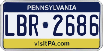 PA license plate LBR2686
