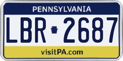 PA license plate LBR2687