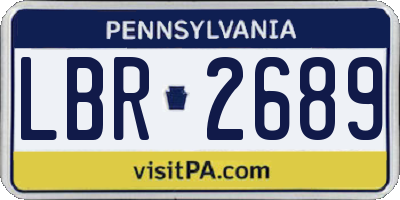 PA license plate LBR2689