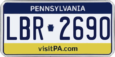 PA license plate LBR2690