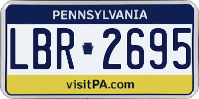 PA license plate LBR2695