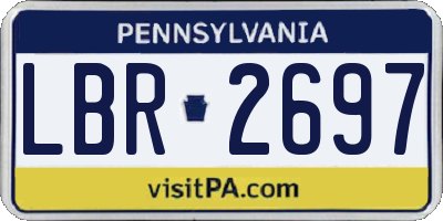 PA license plate LBR2697