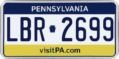 PA license plate LBR2699