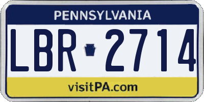 PA license plate LBR2714