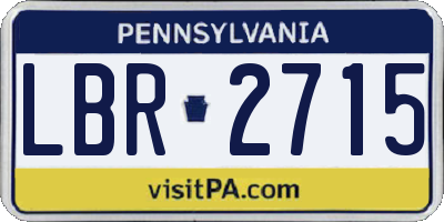PA license plate LBR2715