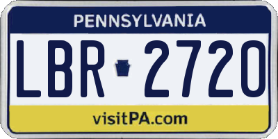 PA license plate LBR2720