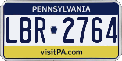 PA license plate LBR2764