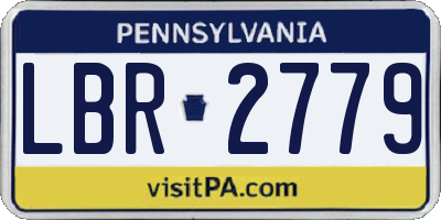 PA license plate LBR2779