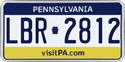 PA license plate LBR2812