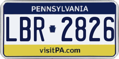 PA license plate LBR2826