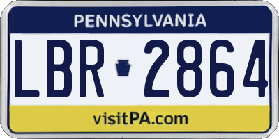 PA license plate LBR2864