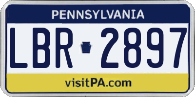 PA license plate LBR2897