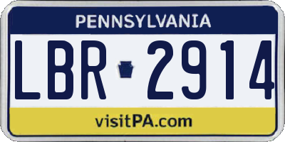 PA license plate LBR2914