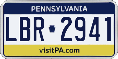 PA license plate LBR2941