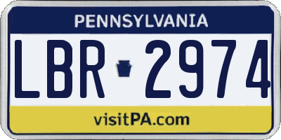 PA license plate LBR2974