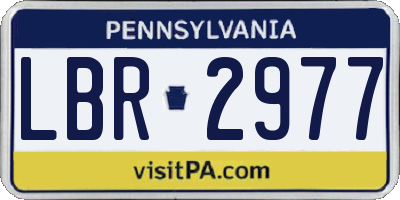 PA license plate LBR2977