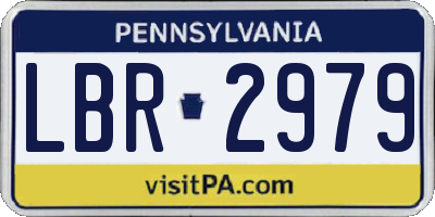 PA license plate LBR2979
