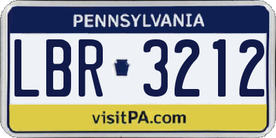 PA license plate LBR3212