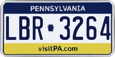 PA license plate LBR3264