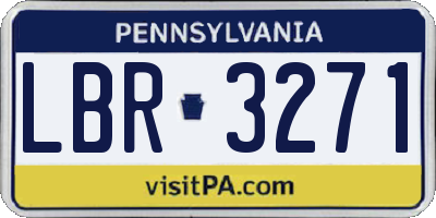 PA license plate LBR3271
