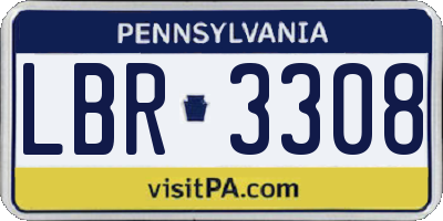 PA license plate LBR3308