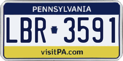 PA license plate LBR3591
