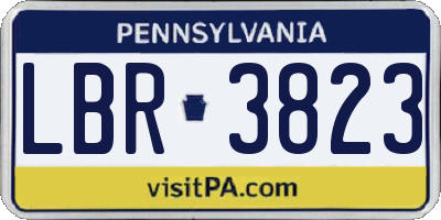 PA license plate LBR3823