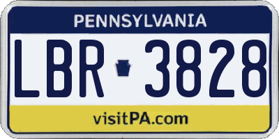 PA license plate LBR3828