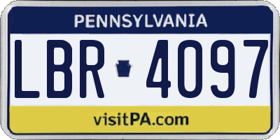 PA license plate LBR4097