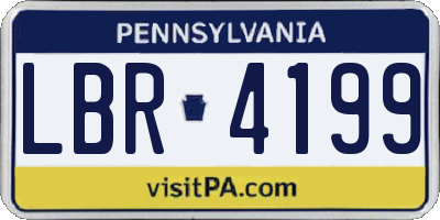 PA license plate LBR4199