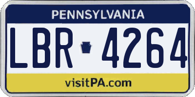 PA license plate LBR4264