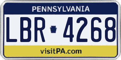 PA license plate LBR4268