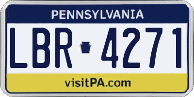 PA license plate LBR4271