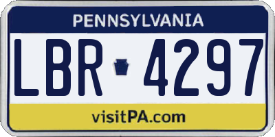 PA license plate LBR4297