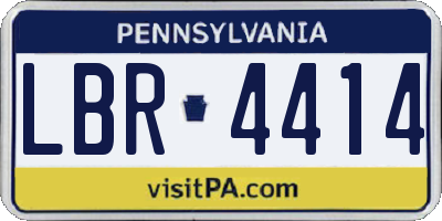 PA license plate LBR4414