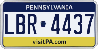 PA license plate LBR4437