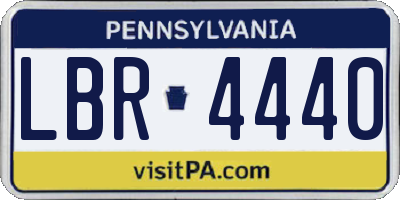 PA license plate LBR4440