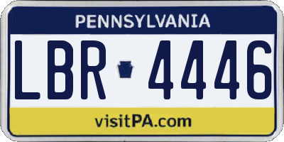 PA license plate LBR4446