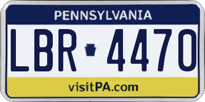 PA license plate LBR4470