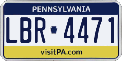 PA license plate LBR4471