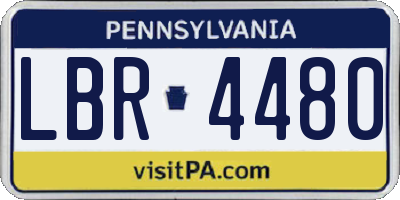 PA license plate LBR4480