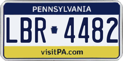 PA license plate LBR4482