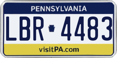 PA license plate LBR4483