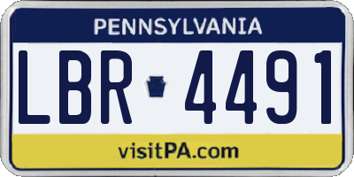 PA license plate LBR4491
