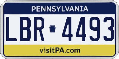 PA license plate LBR4493