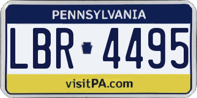 PA license plate LBR4495