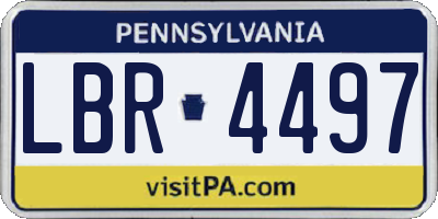PA license plate LBR4497