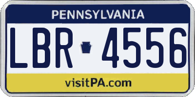 PA license plate LBR4556
