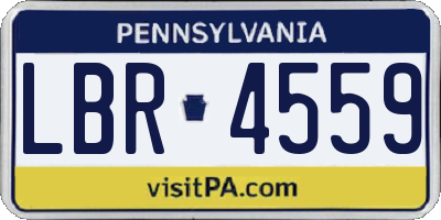 PA license plate LBR4559