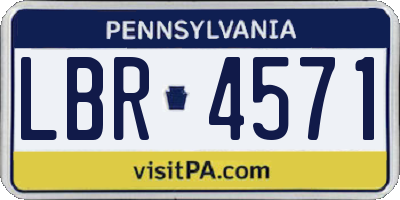 PA license plate LBR4571